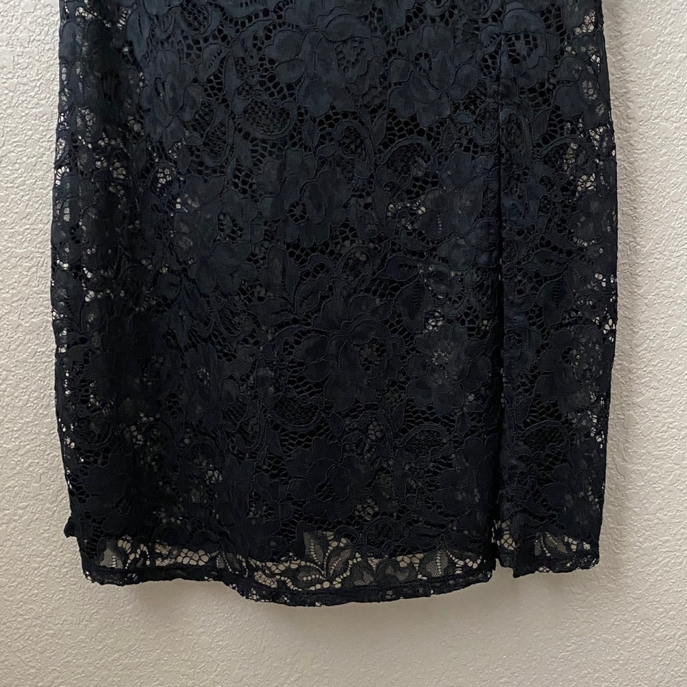 A New Day Black Floral Women's Long Sleeve Midi Lace Dress - (Reduced Price!!!) - Picture 8 of 10